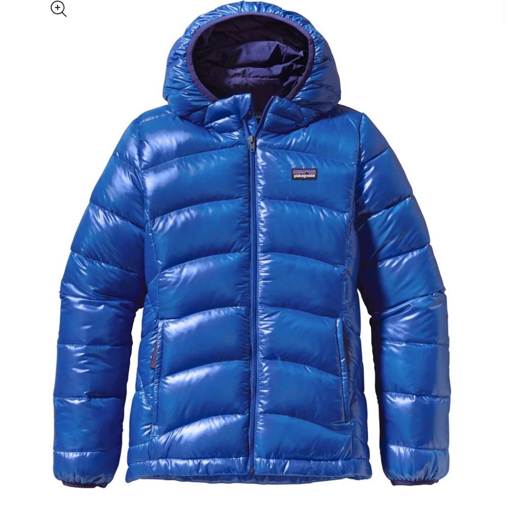 Patagonia Blue Hi-Loft Down Puffer Jacket